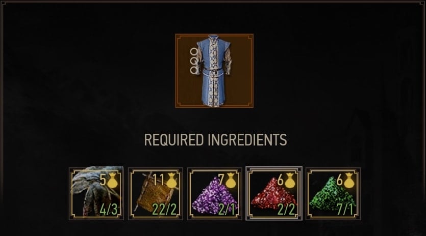 Ofieri Scale Armor Crafting Requirements