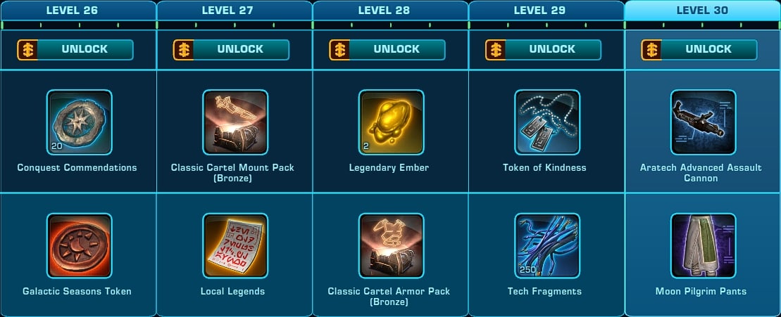 SWTOR Galactic Season 4 - Levels 26-30