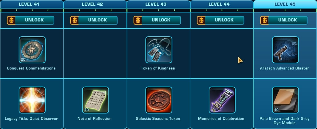 SWTOR Galactic Season 4 - Levels 41-45