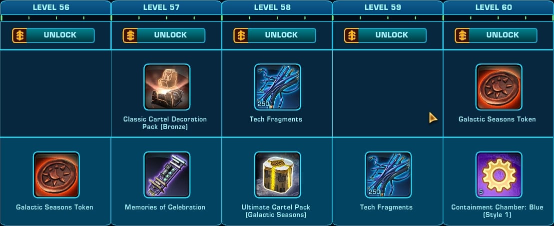 SWTOR Galactic Season 4 - Levels 56-60