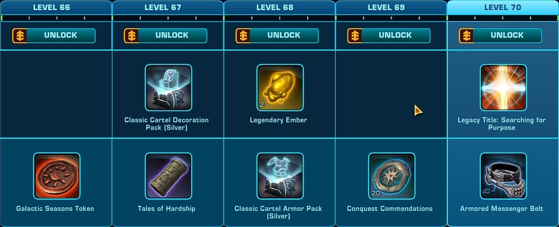 SWTOR Galactic Season 4 - Levels 66-70