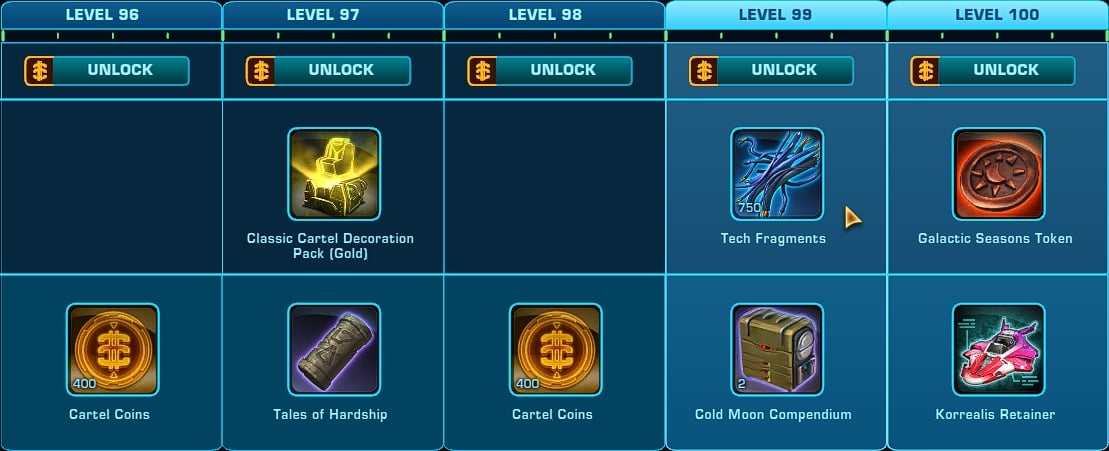 SWTOR Galactic Season 4 - Levels 96-100
