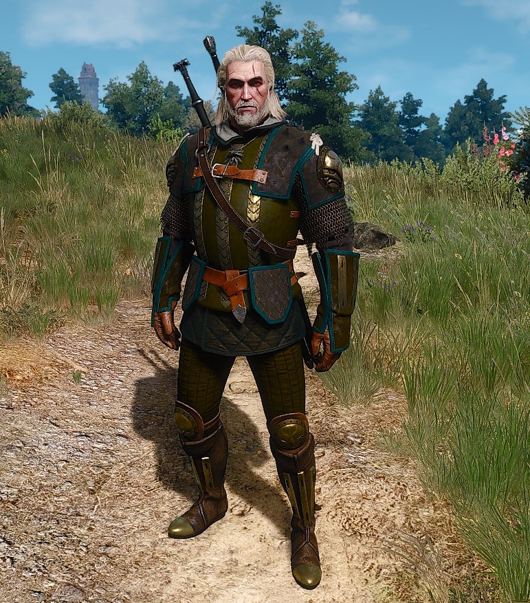 Witcher 3 Superior Griffin set visual overview - front
