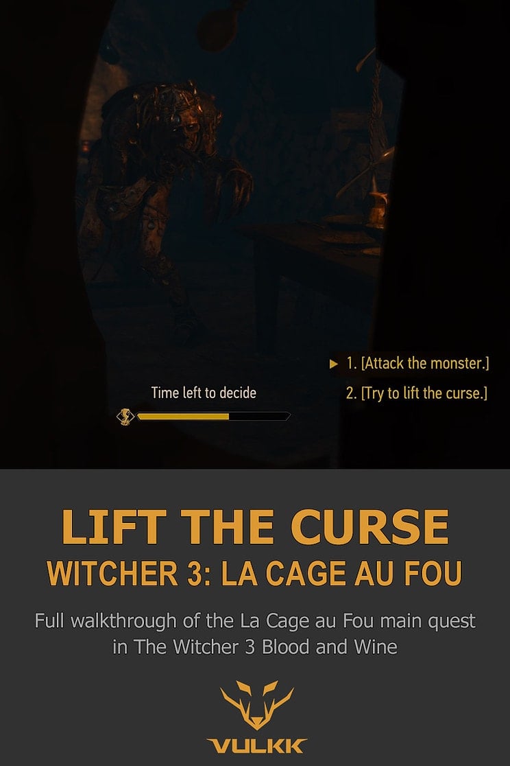 The Witcher 3 La Cage au Fou Guide How to save the Wight