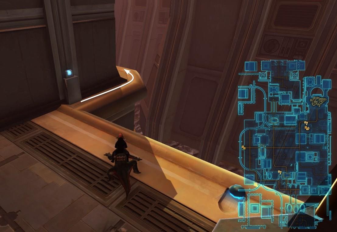 Corellia Purple Mastery Datacron Starting Location (Empire) Visual