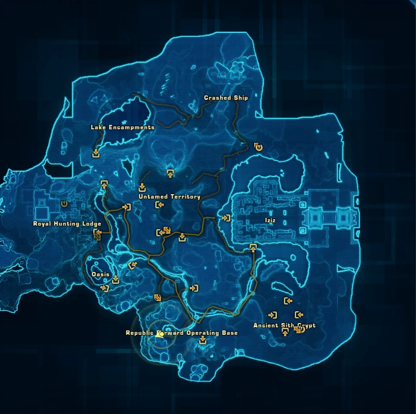Onderon Yellow Presence Datacron Starting Location