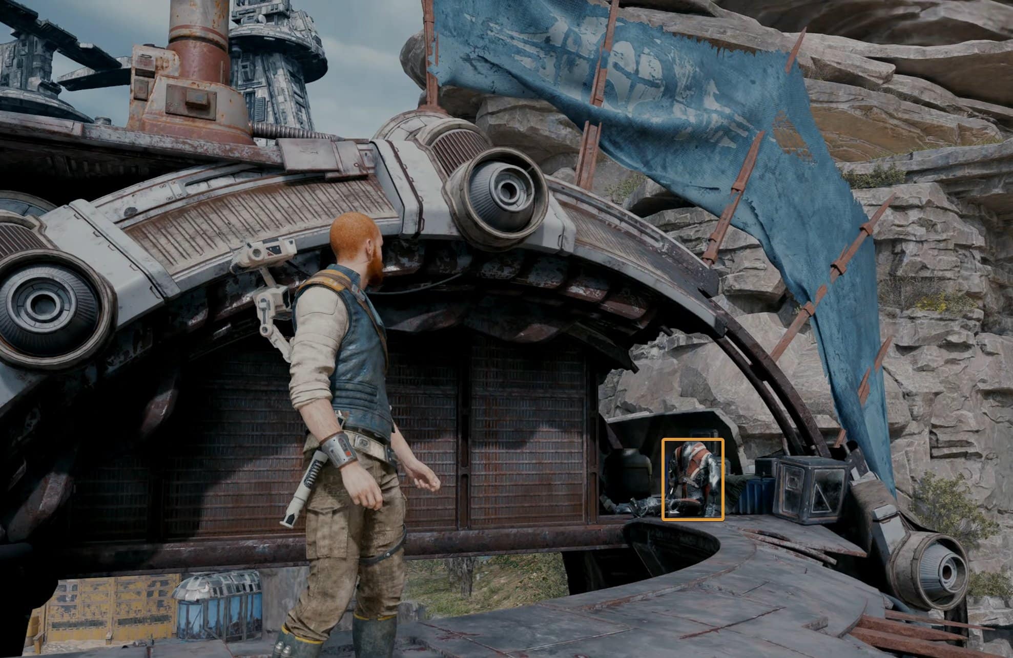 B2 Droid at the top of the Raider Watchtower