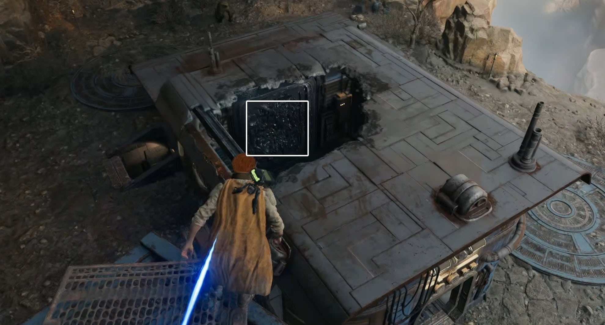 Break th door in the Abandoned Shack