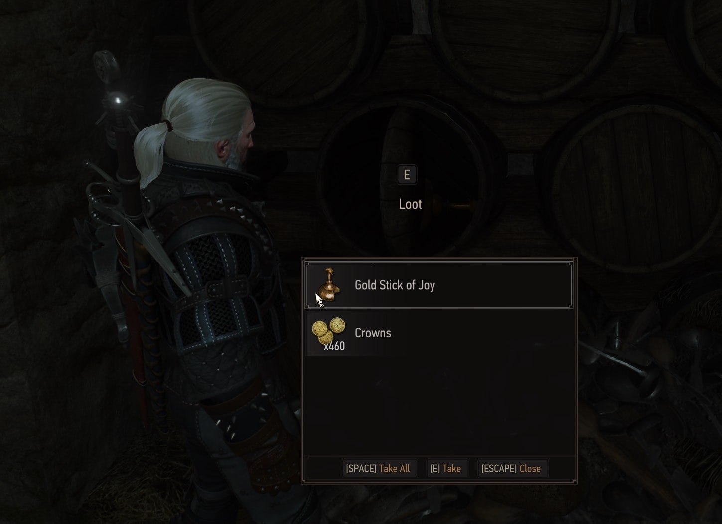 Contents of the barrel