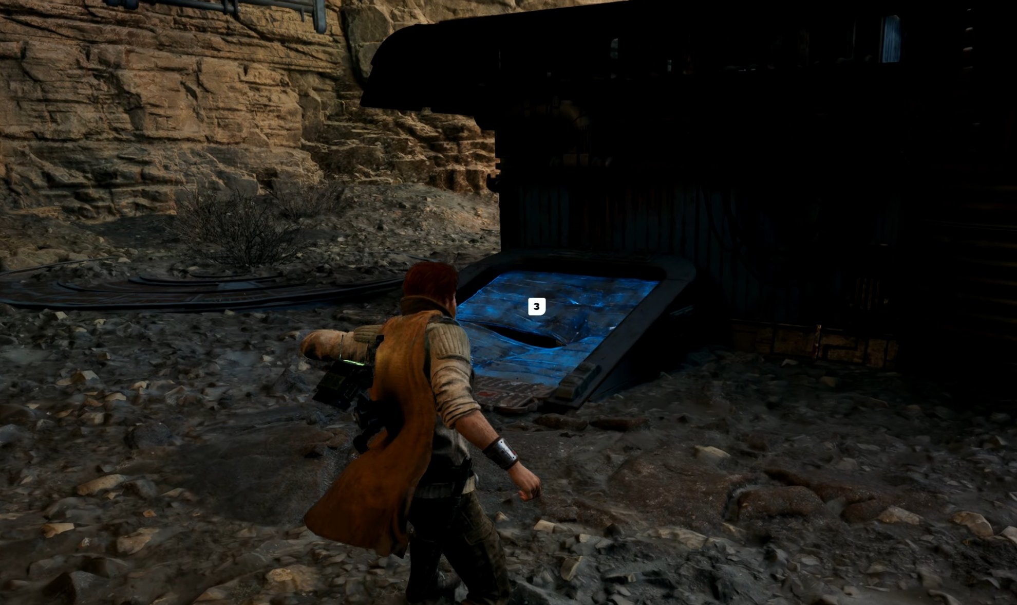 Entrance to the underground area below the Abandoned Shack