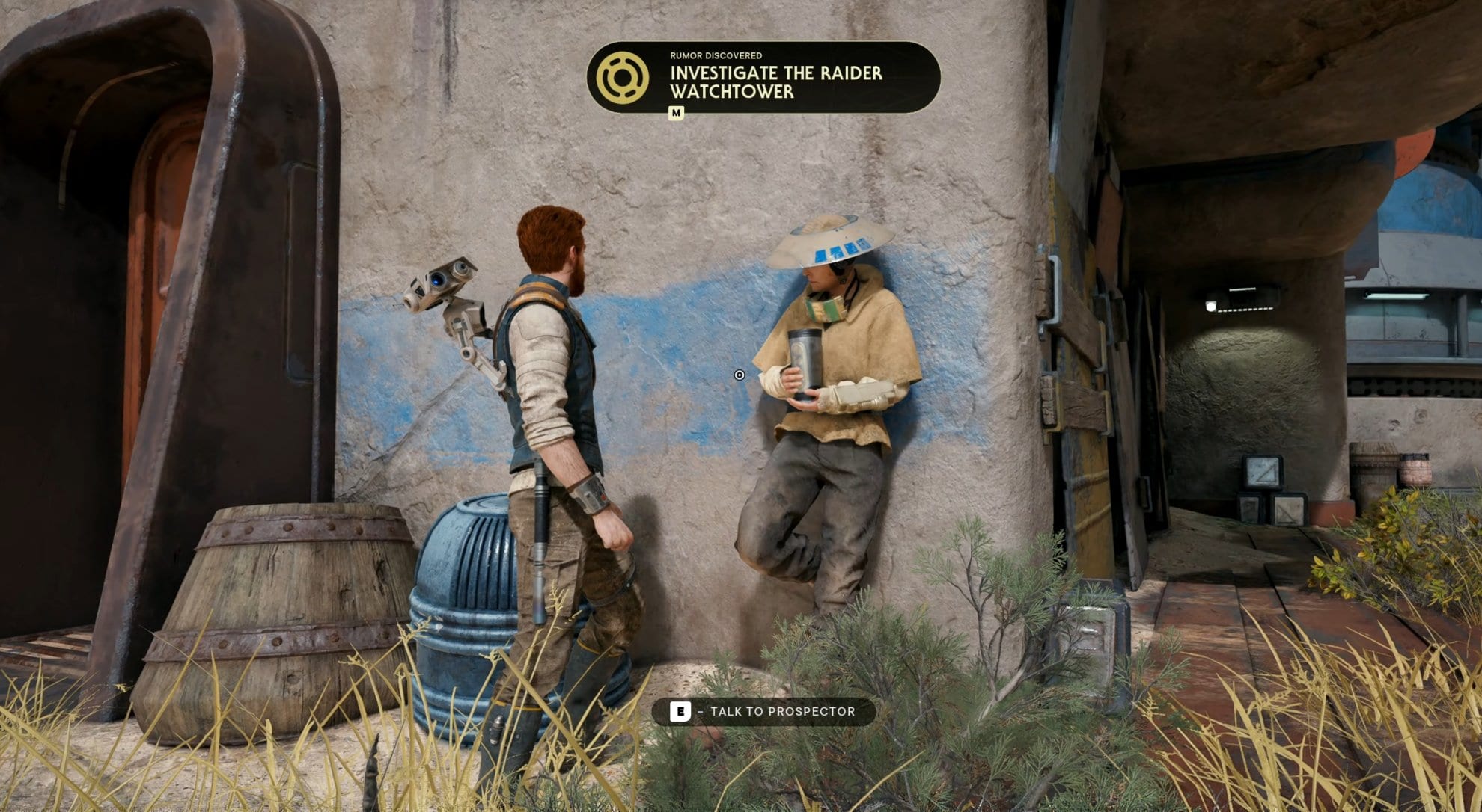 How to pick up the Rumor Investigate the Watchtower in Jedi Survivor