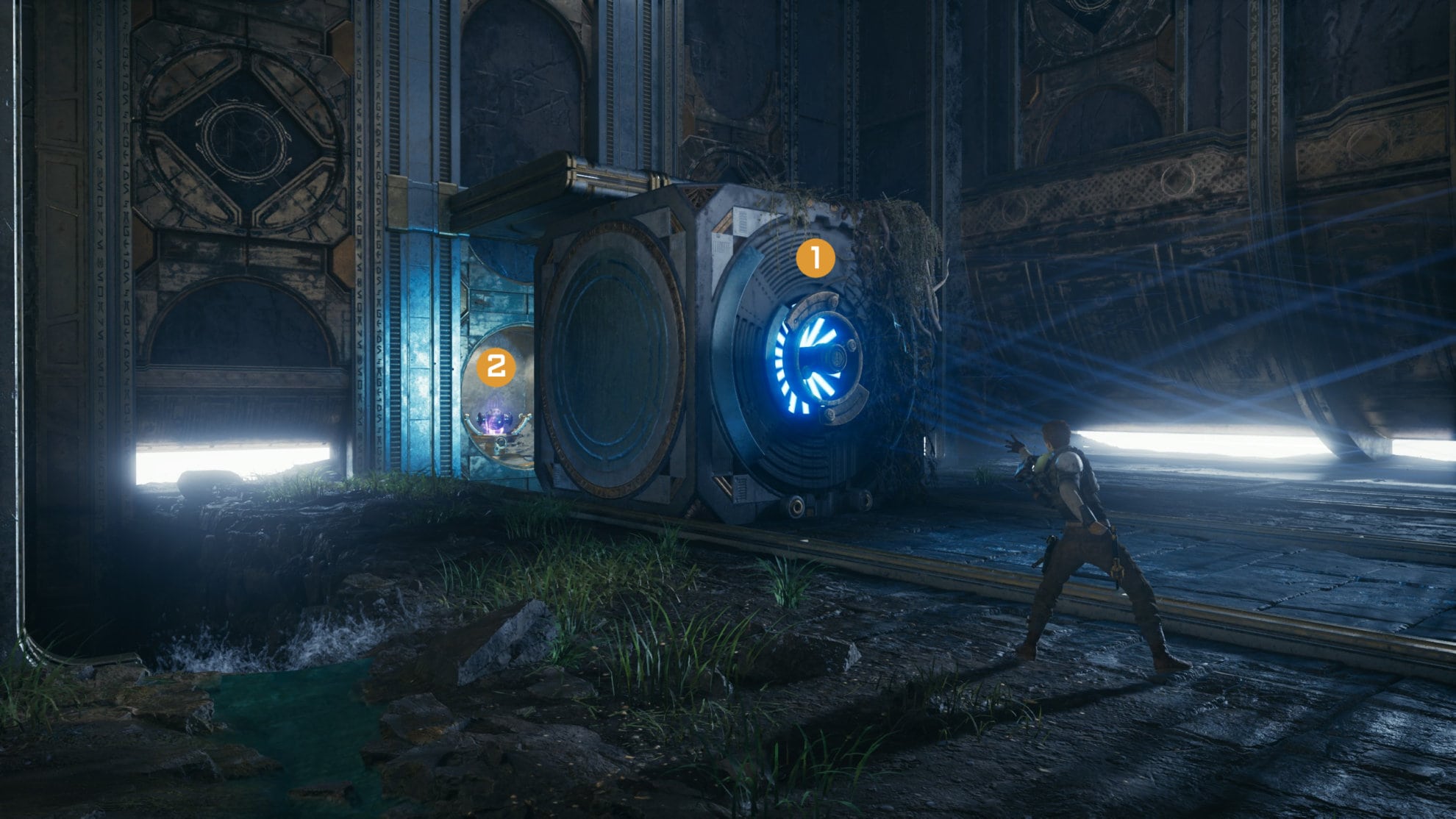 Moving the Cube to reveal the orb behind it