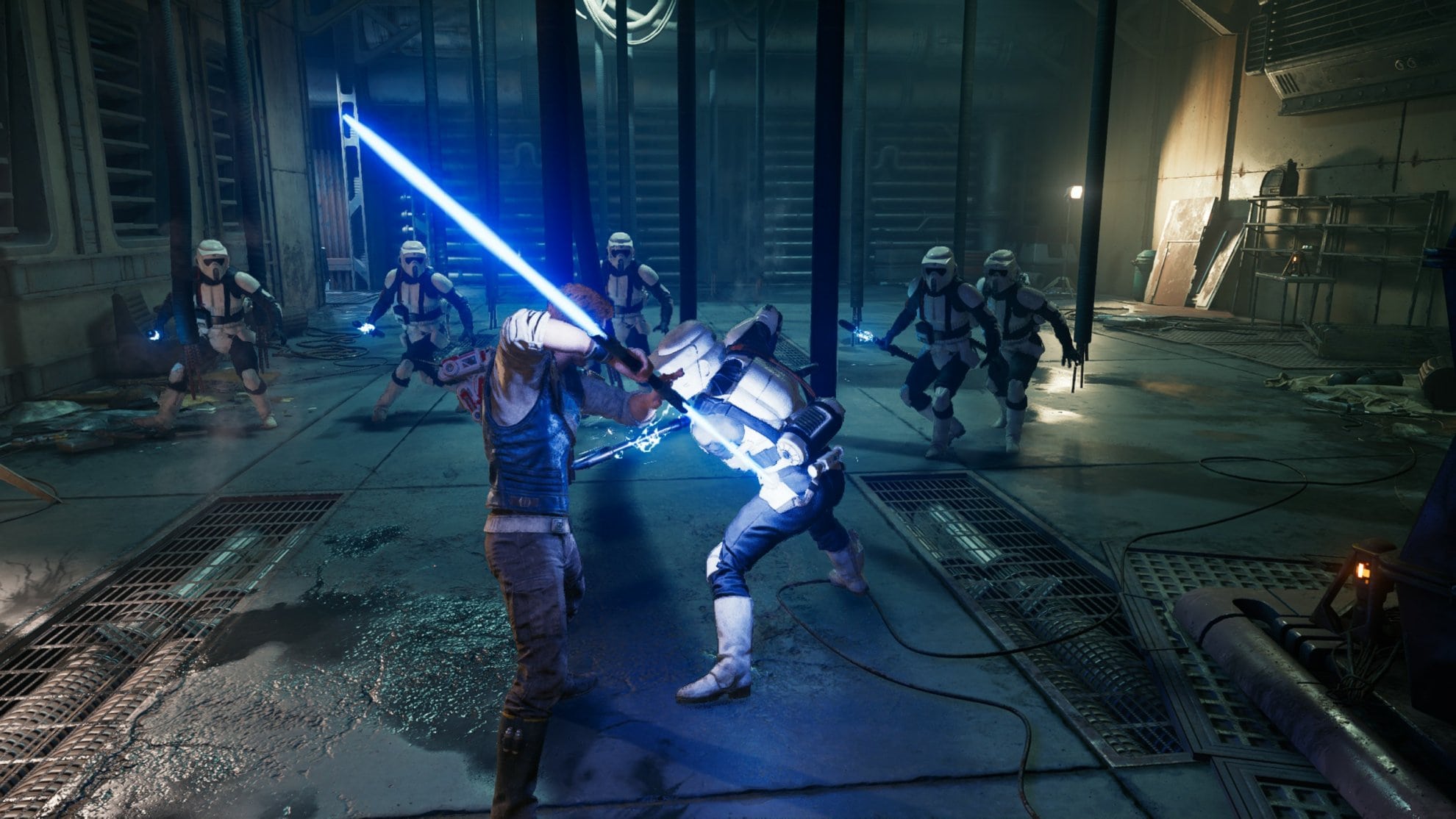 Jedi Survivor Coruscant Orientation Guide - fighting Stormtroopers