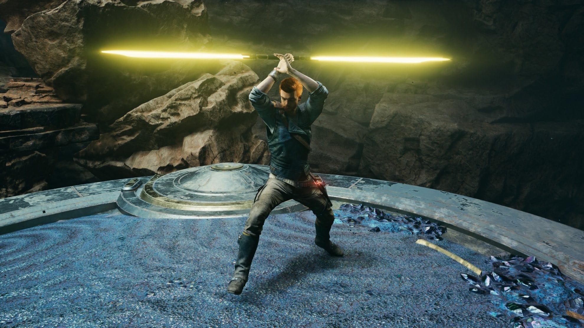 Star Wars Jedi Survivor REVIEW - Cal wielding a double-bladed lightsaber