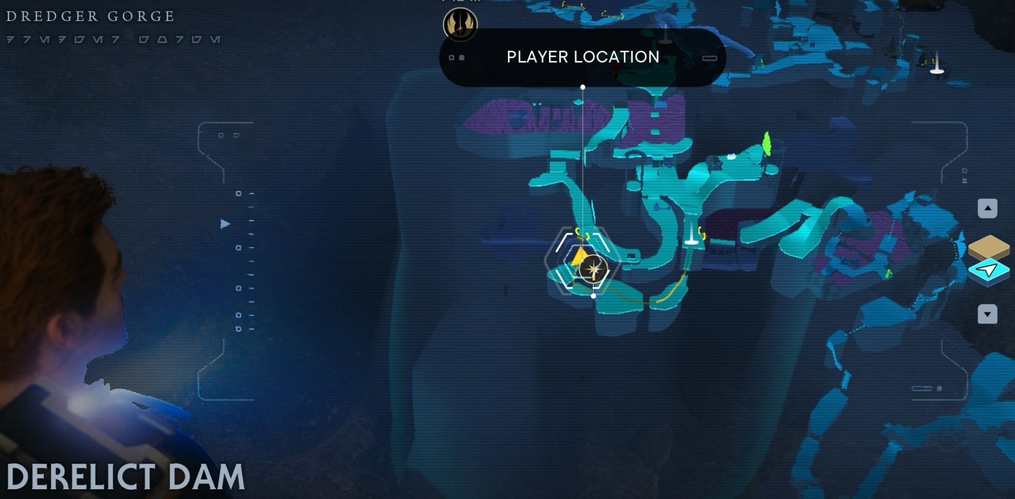Derelict Dam Essence Location map