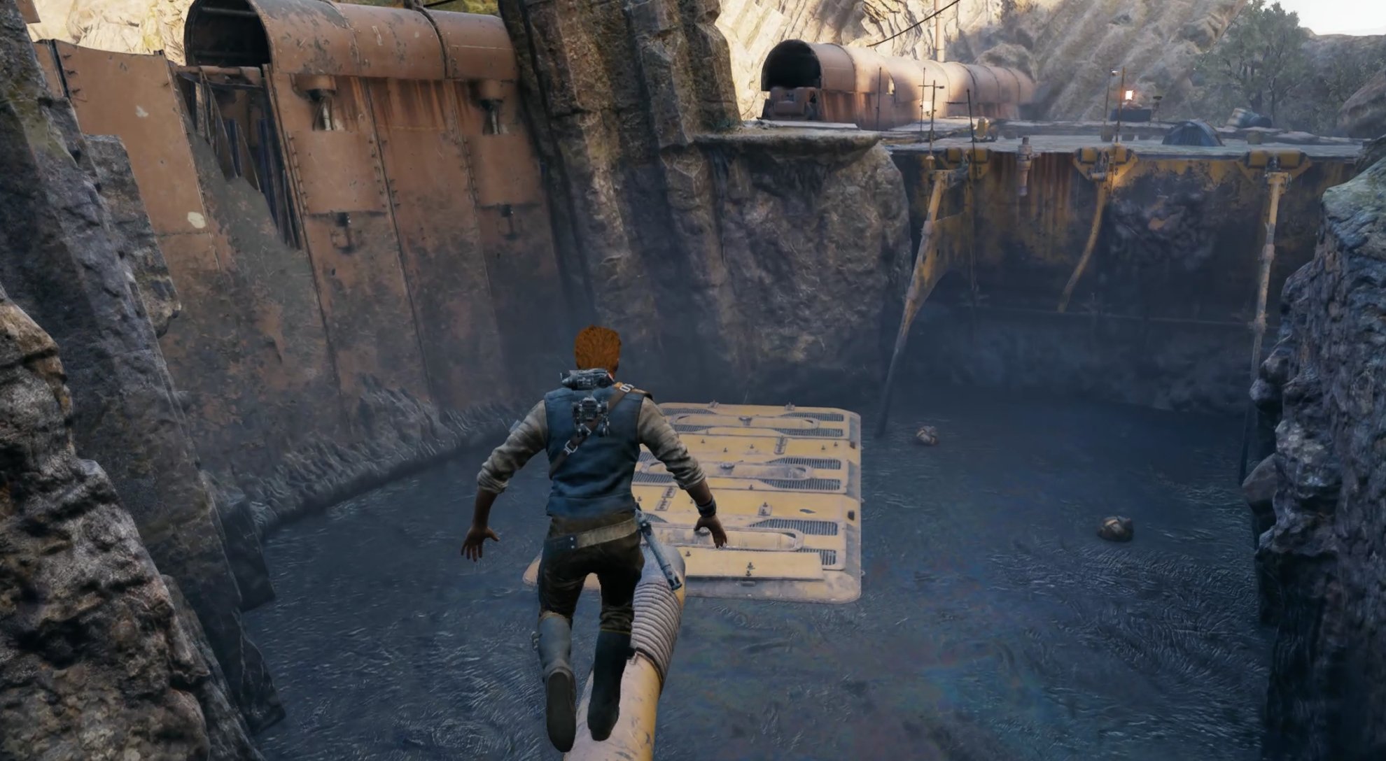 Jedi Survivor - First Koboh Tar Pit Puzzle: Gorge Crash Site