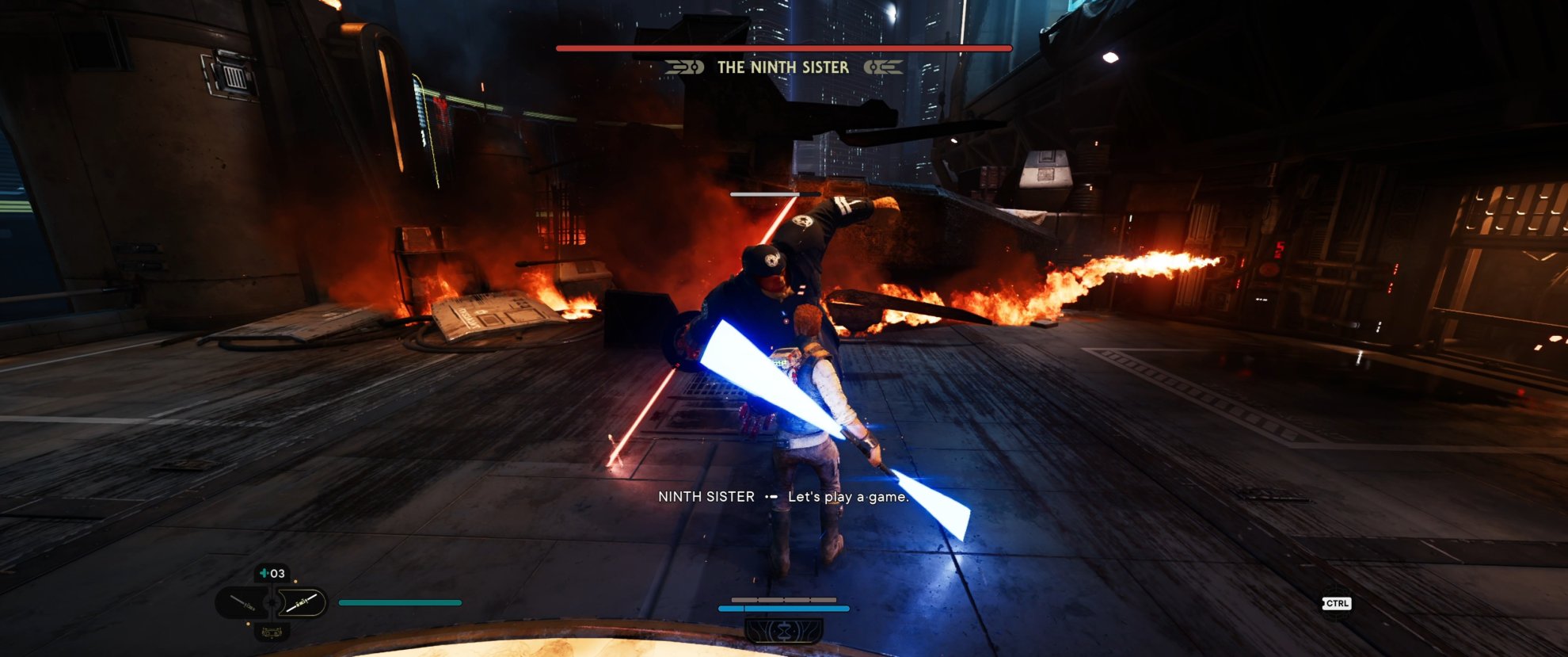 How to Defeat Ninth Sister Boss in Jedi Survivor - three hit melee combo