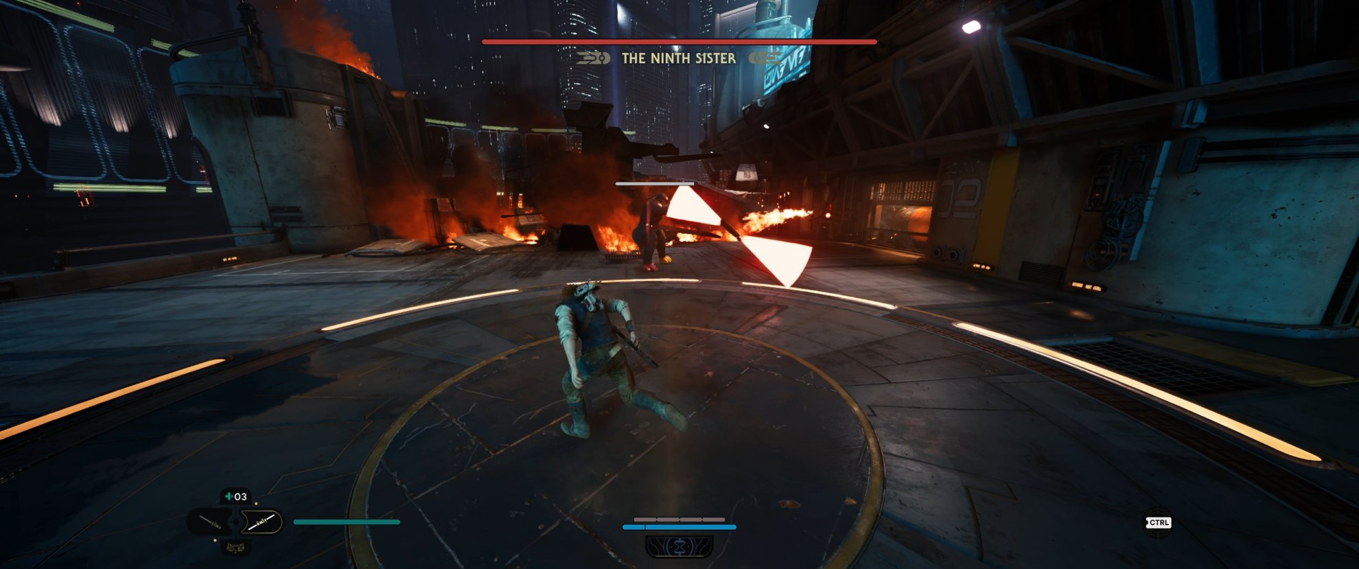 How to Defeat Ninth Sister Boss in Jedi Survivor - saber throw