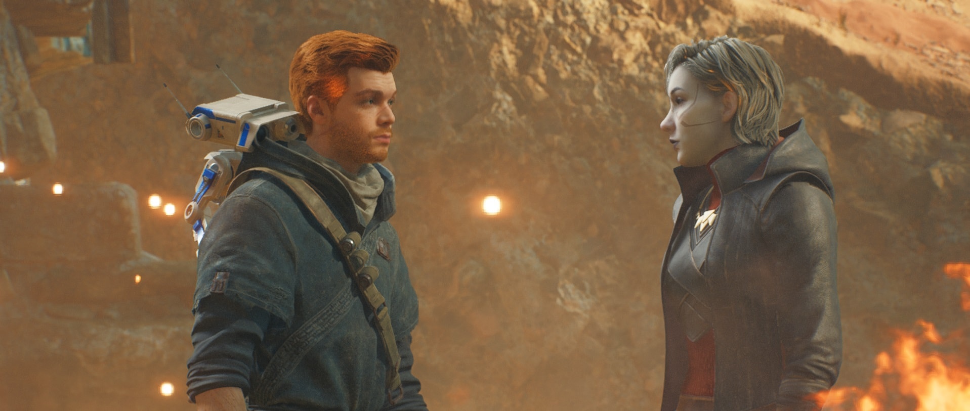 Kal Cestis and Merrin in Star Wars Jedi Survivor