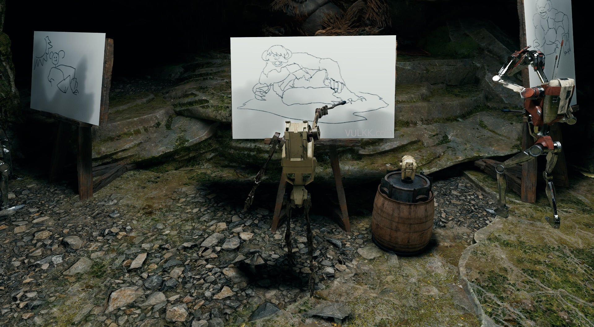 STAR WARS Jedi_ Survivor Posing Wampa Droid Artist #2 VULKK