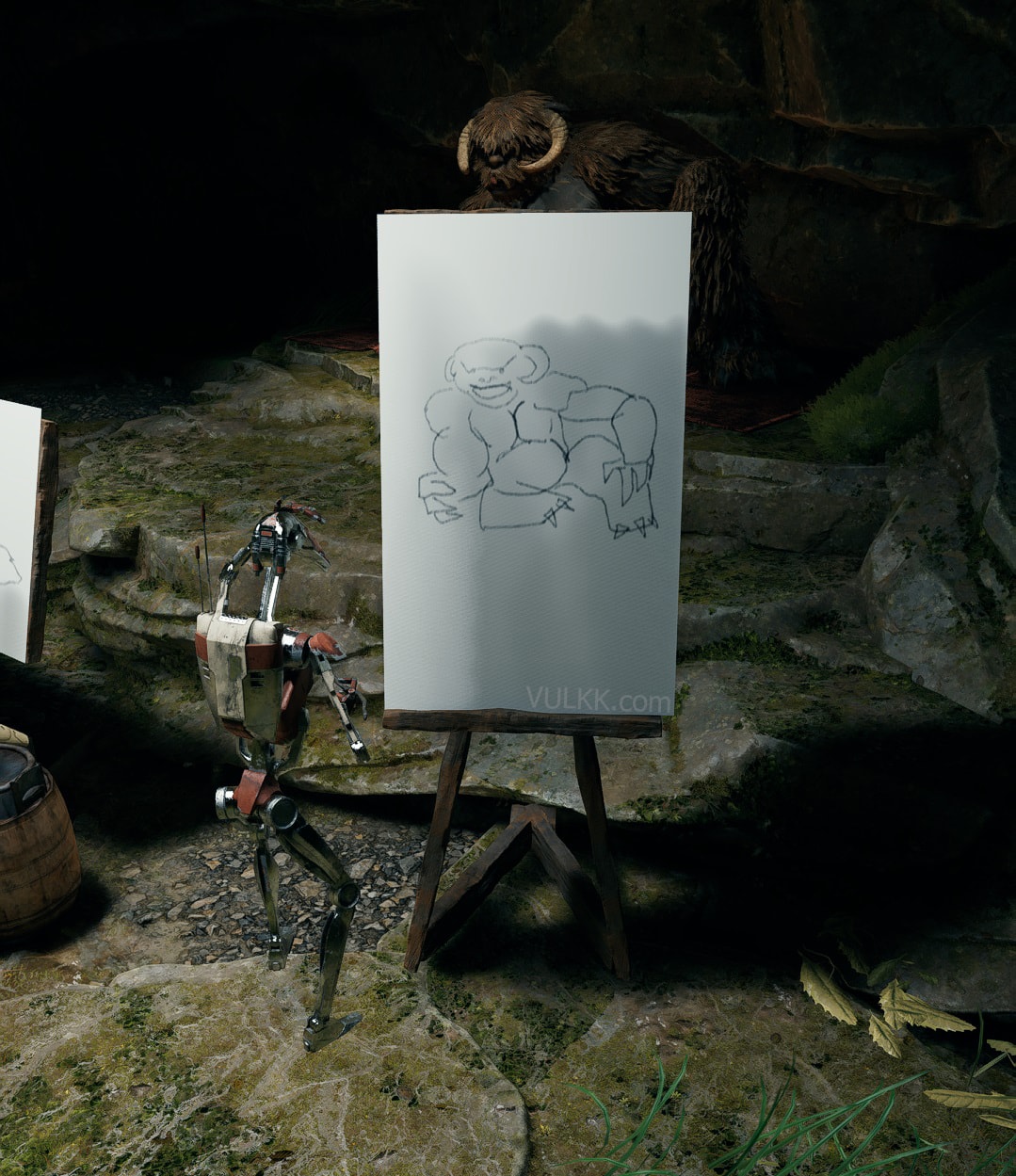 STAR WARS Jedi_ Survivor Posing Wampa Droid Artist #3 VULKK