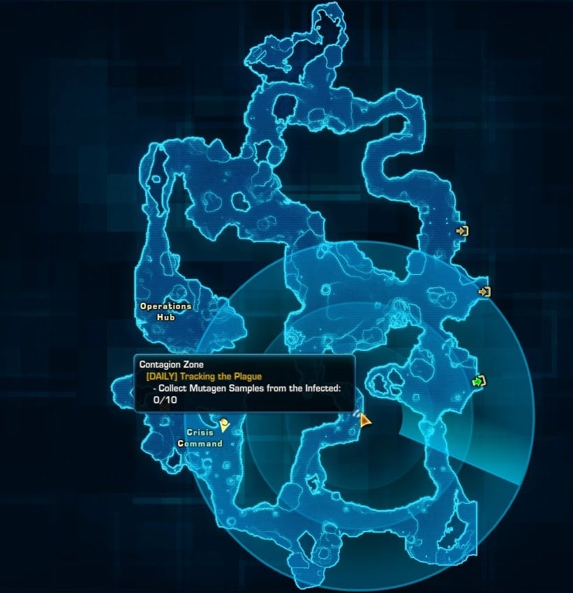 "[DAILY] Tracking the Plague" mission for Republic players and the "[DAILY] Dissecting the Plague" mission for Imperial players - Collect Mutagen Samples