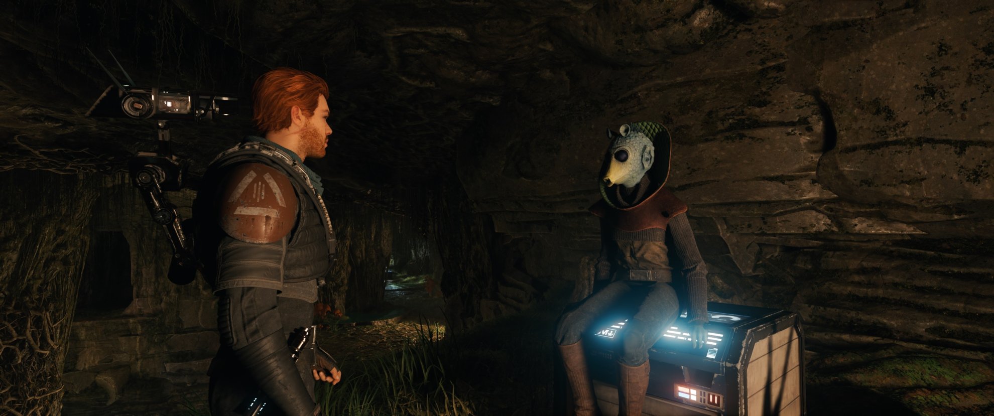Talk to Garra on your way to the Posing Wampa easter egg