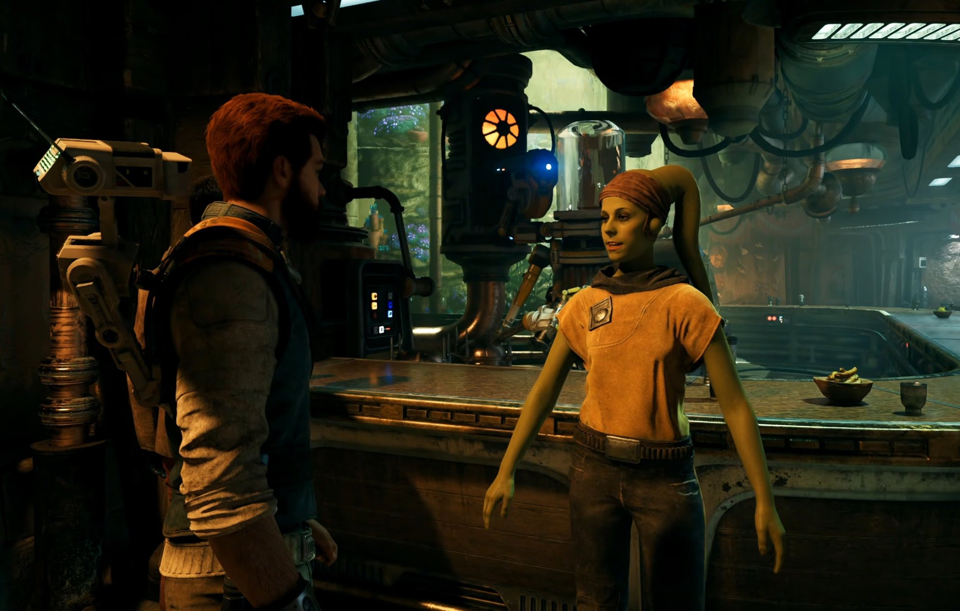 Talk to Toa in the cantina to get the Chamber of Clarity rumor