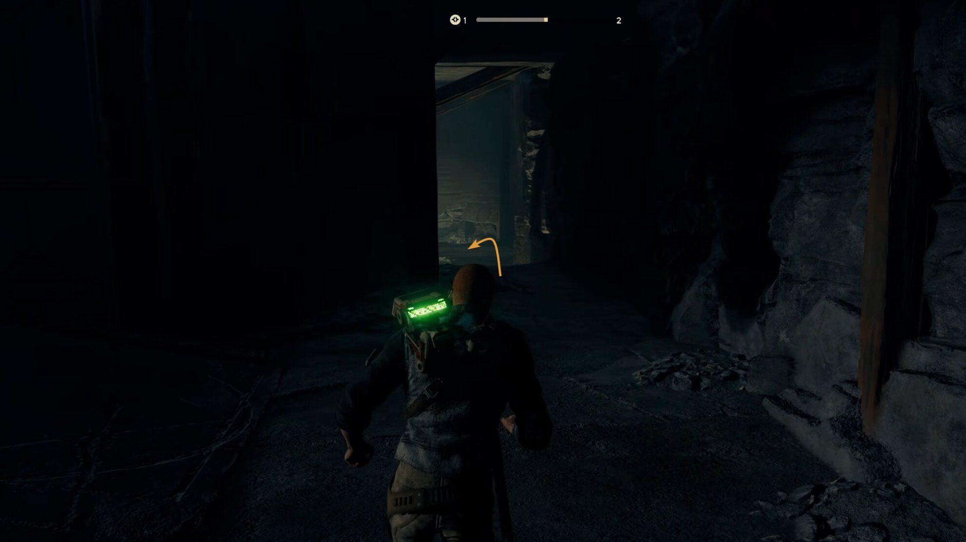 the dark corridor with the U-turn