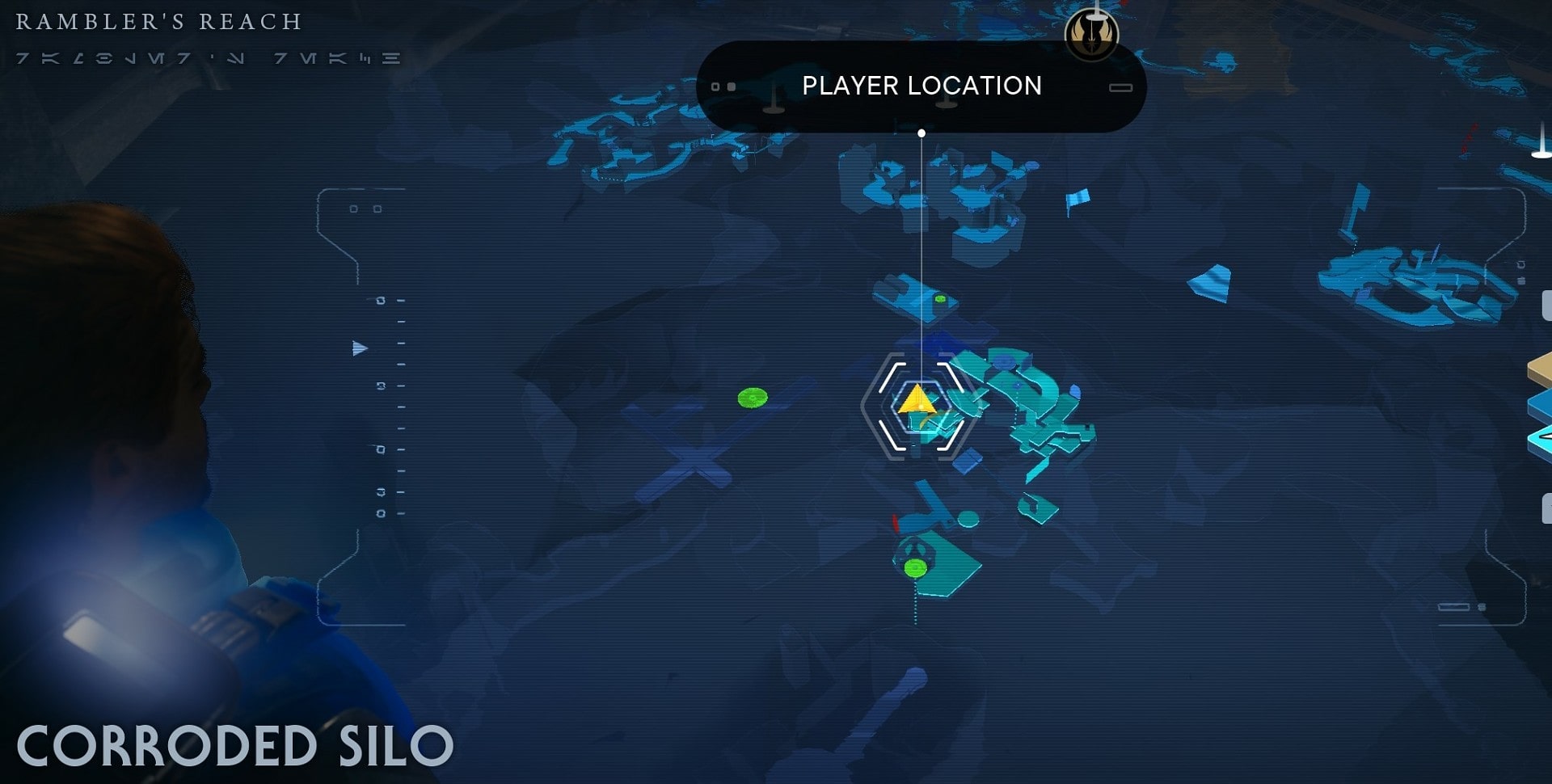 Arakyd Heavy Blaster Body Location map