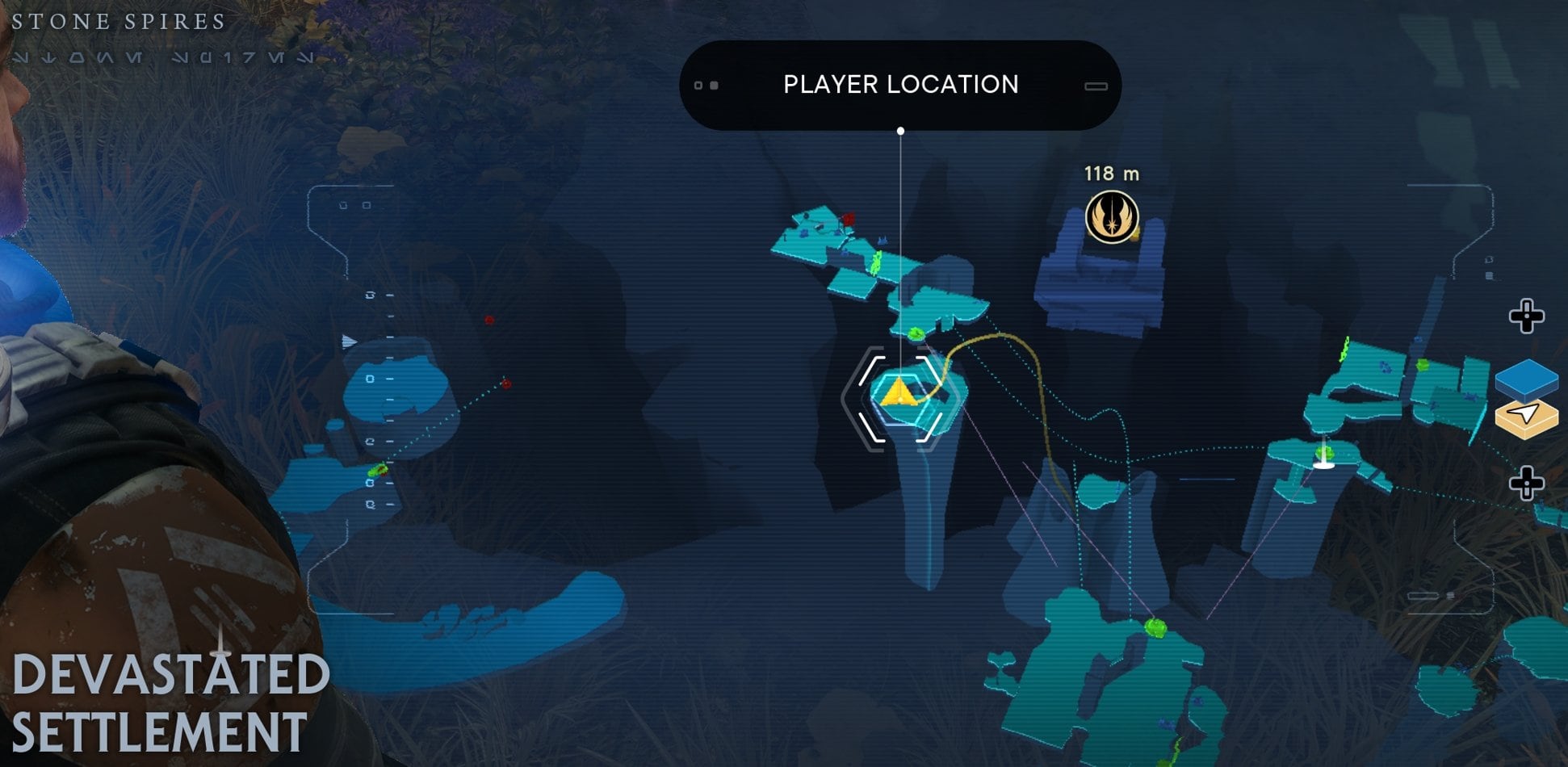 Blinding Rayfish map location: Devastated Settlement