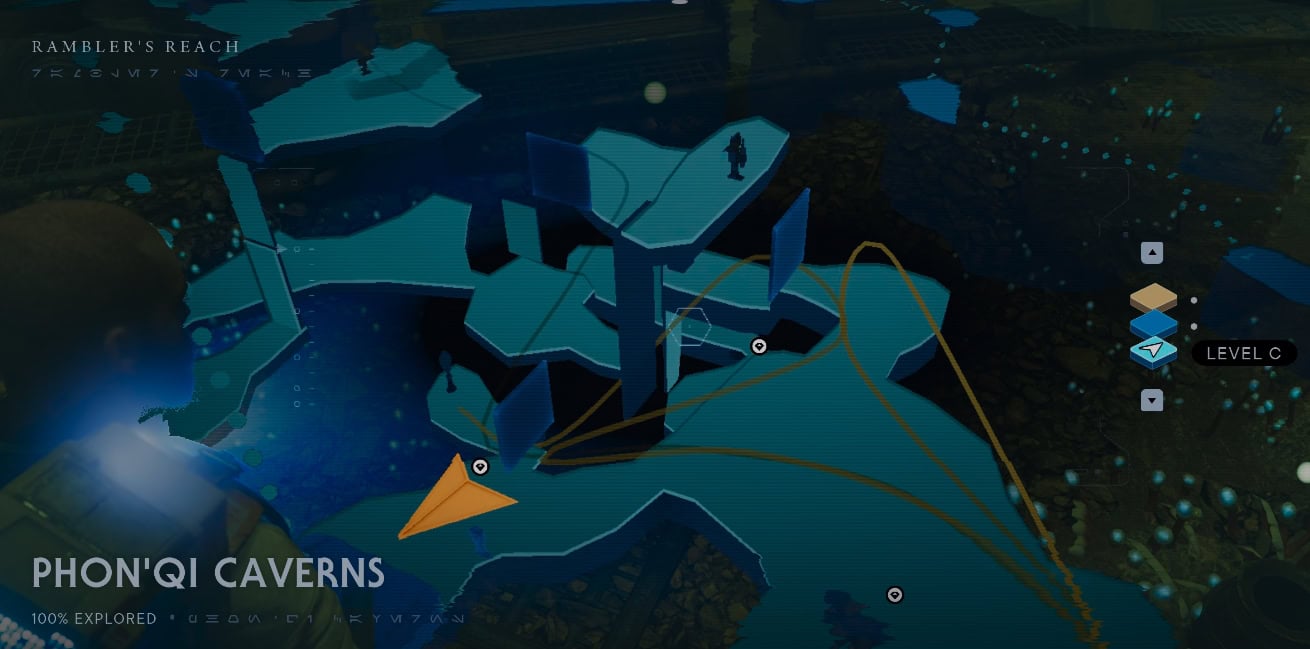 Datadisc Locations in Phon'Qi Caverns - MagnaGuard area Map