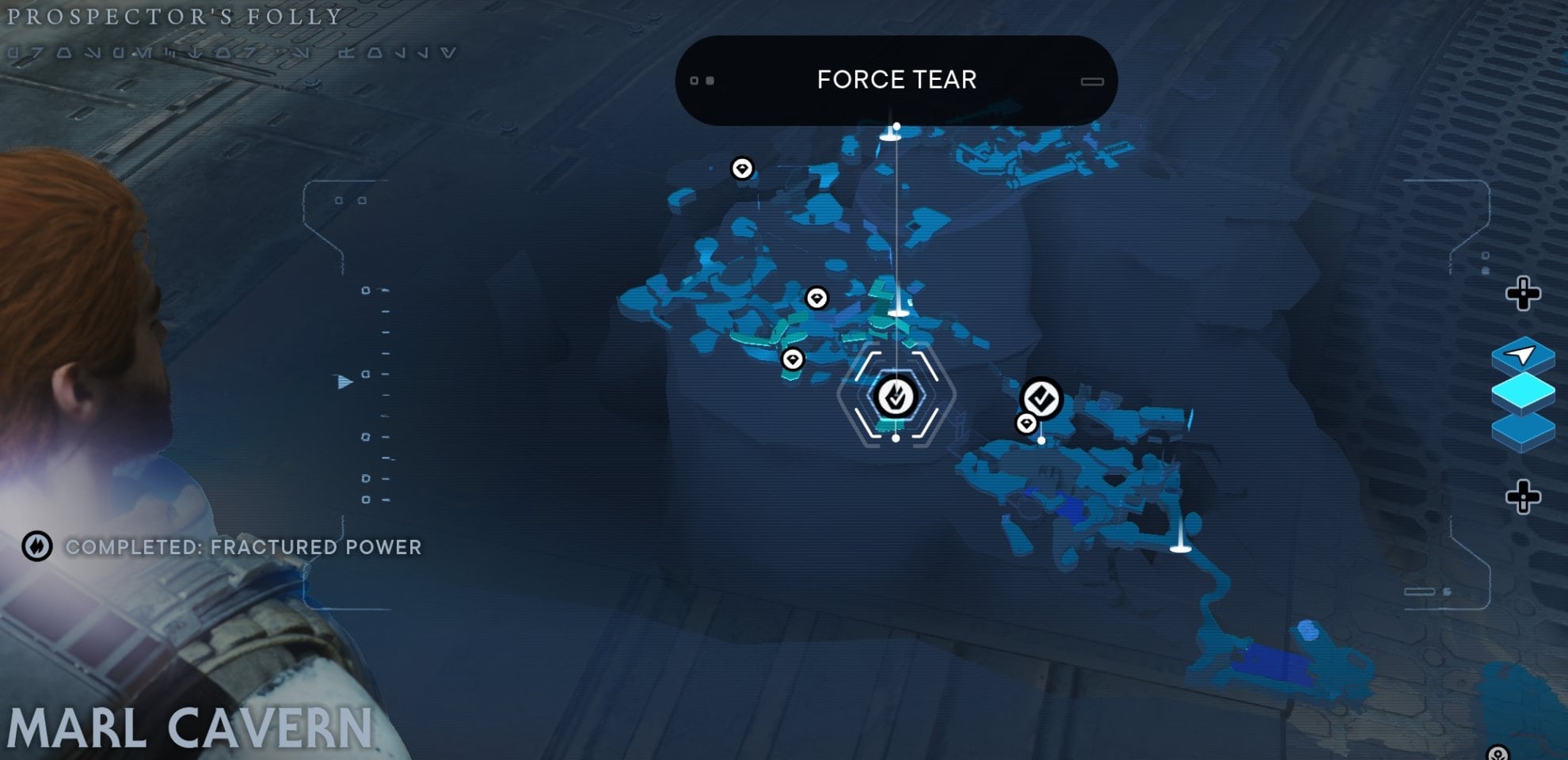 Fractured Power Force Tear Location map