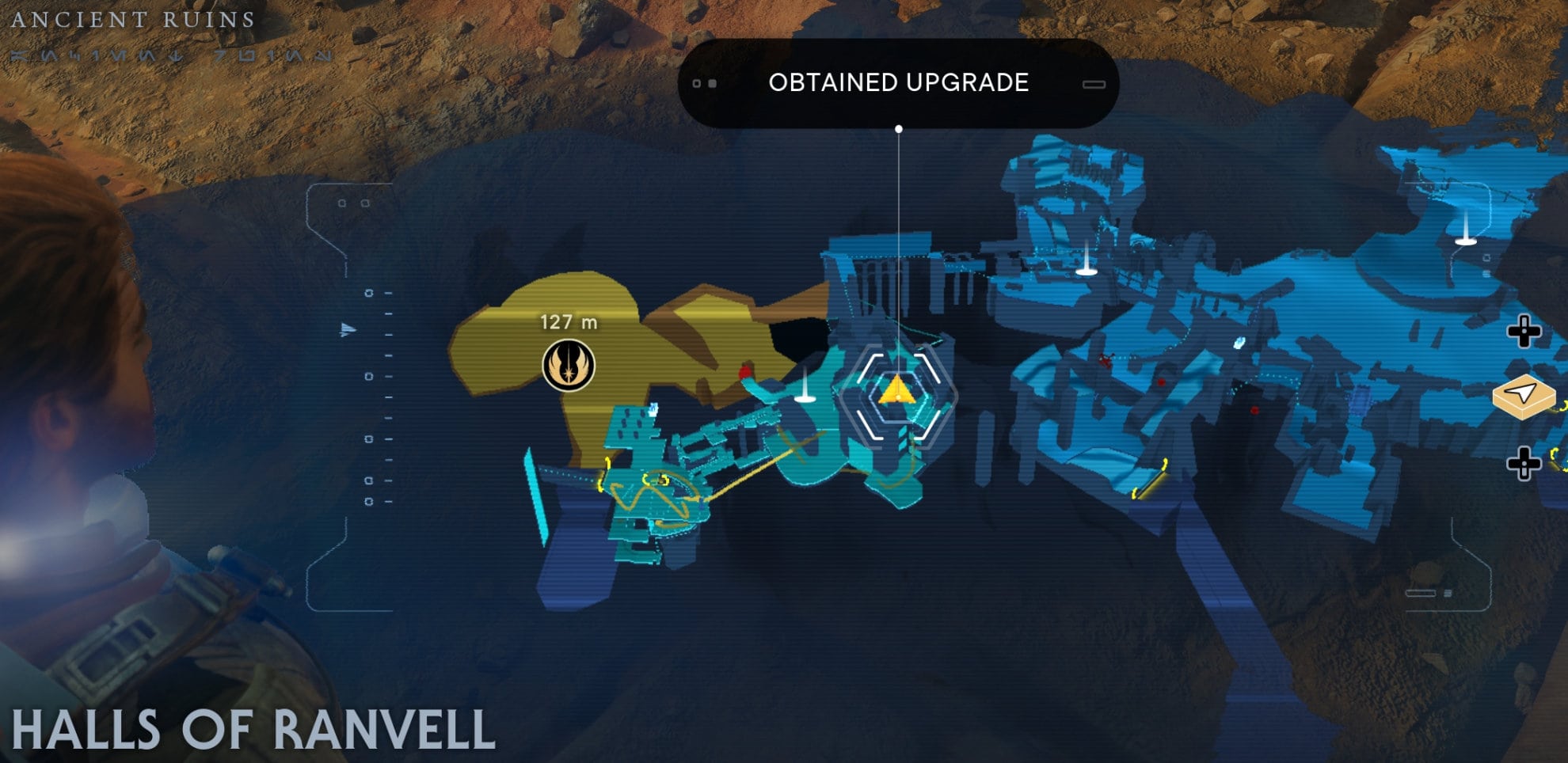 Jedha Skill Point Essence Locations - Halls of Ranvell map