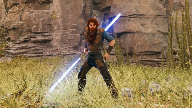 Jedi Survivor Build Guide Blaster and Double-Bladed Stance Pairing Featured