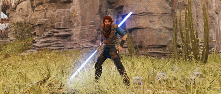Jedi Survivor Build Guide Blaster and Double-Bladed Stance Pairing Featured