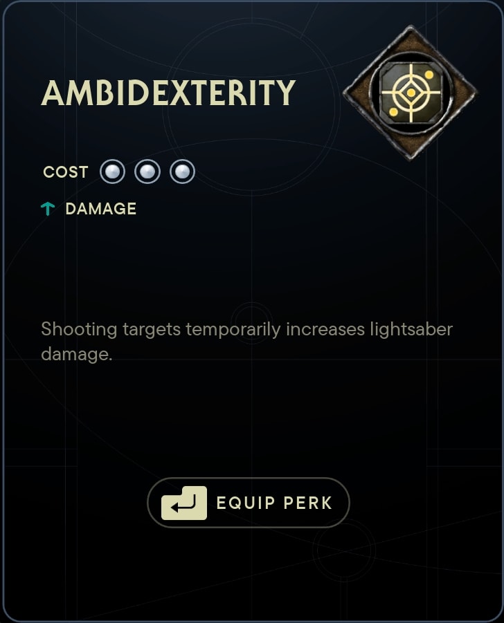 Jedi Survivor Ambidexterity Perk