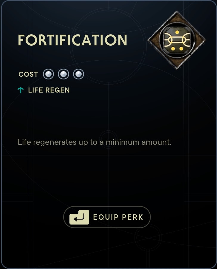 Jedi Survivor Fortification Perk
