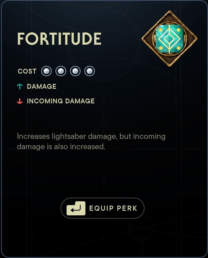 Jedi Survivor Fortitude Perk