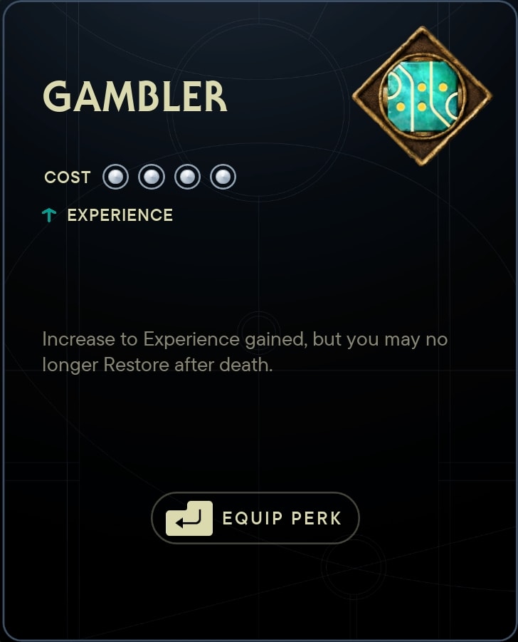 Gambler Perk