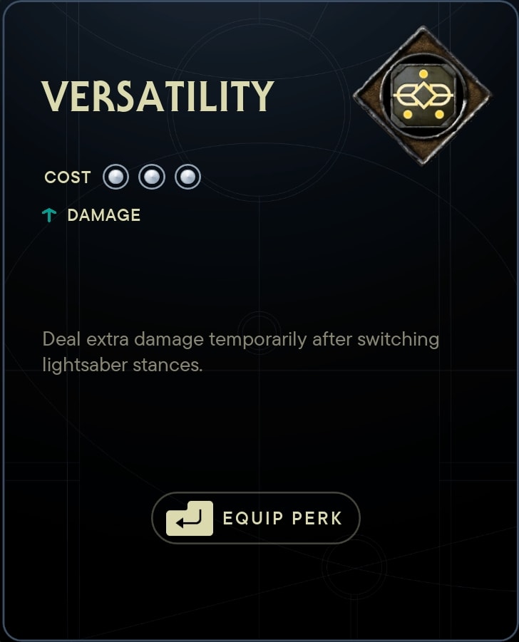 Jedi Survivor Versatility Perk