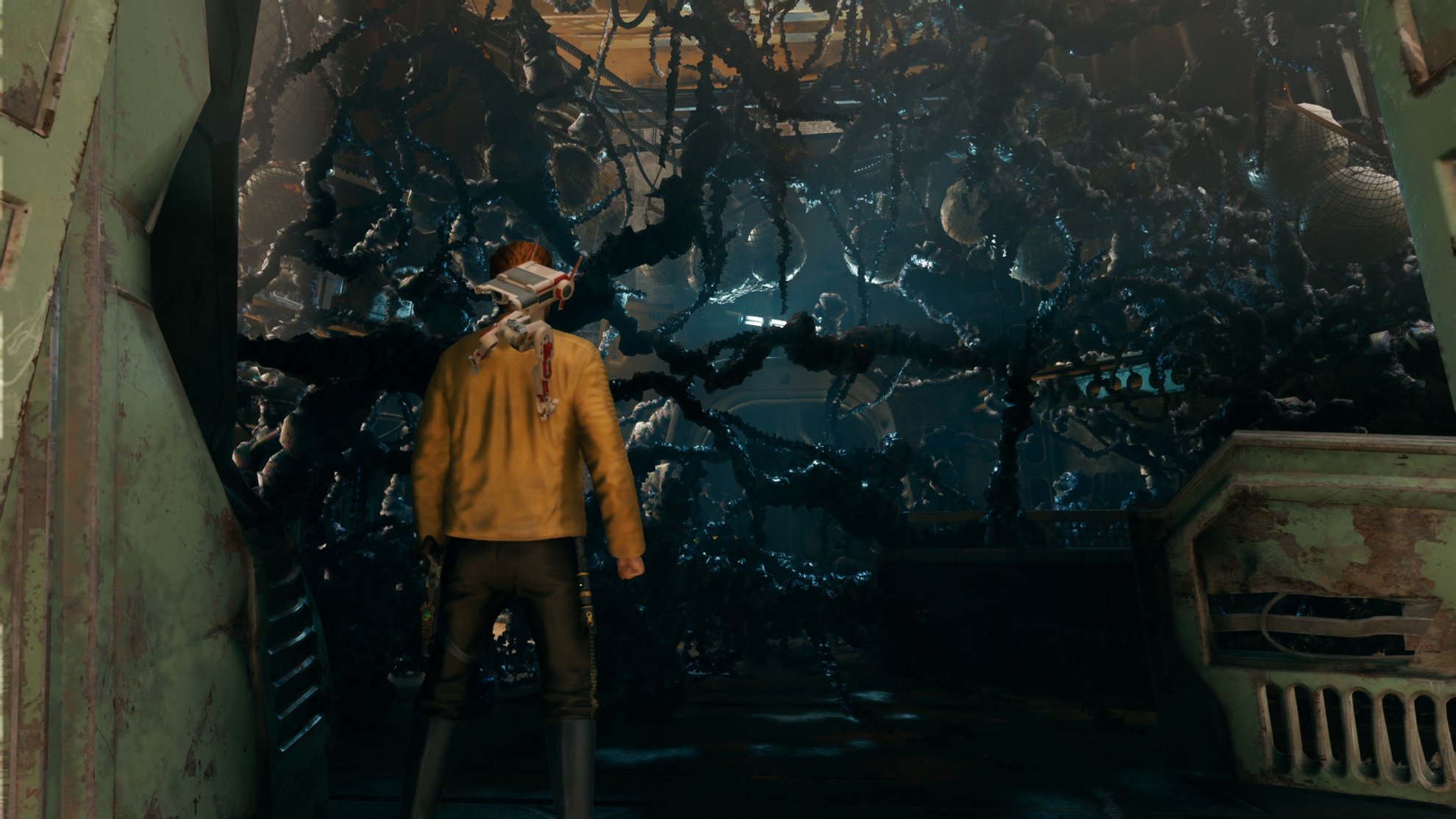 Metal Tower building door in Rambler's Reach Outpost blocked by Koboh Matter