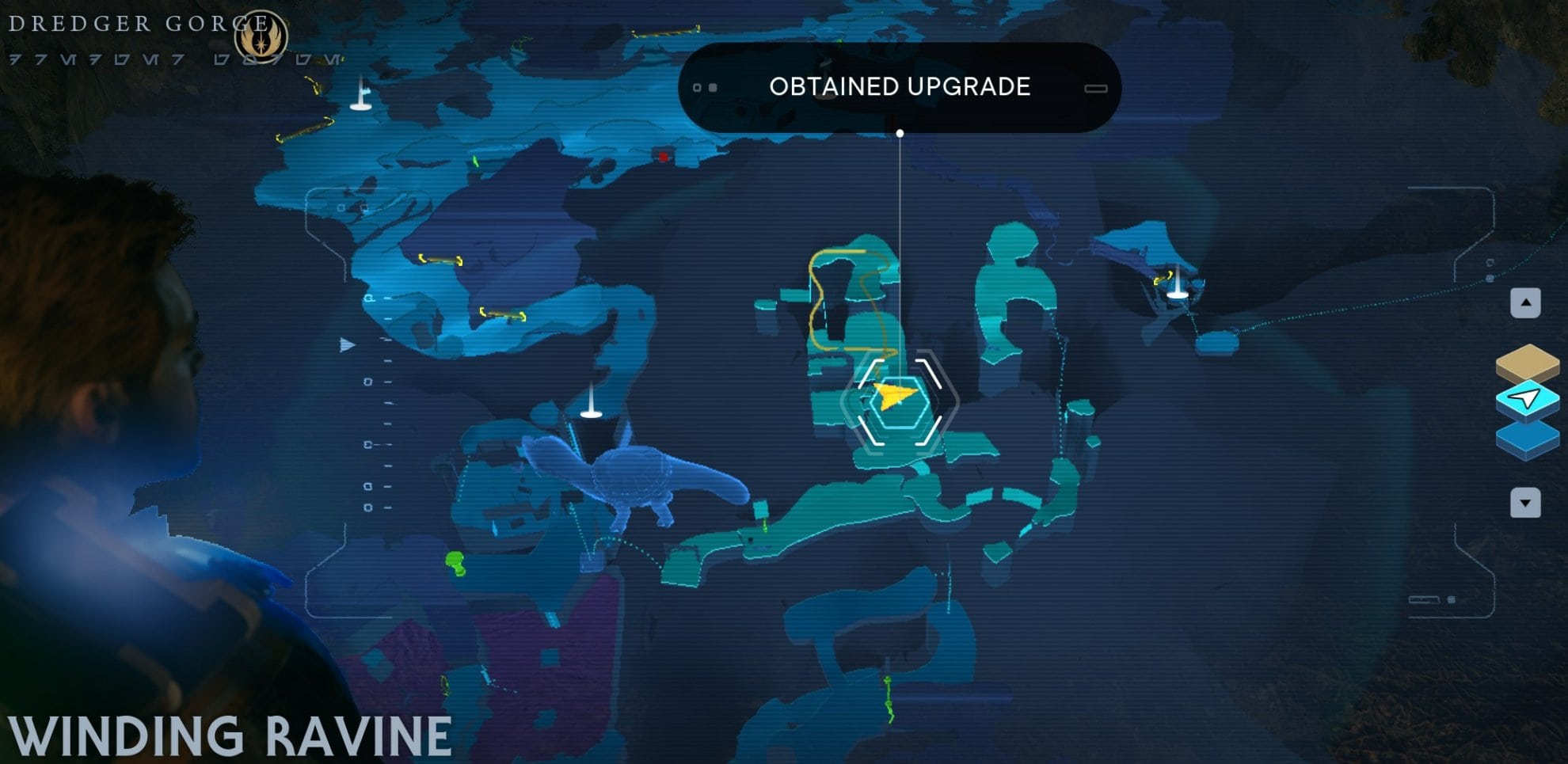 Koboh Force Essence Locations - Winding Ravine map