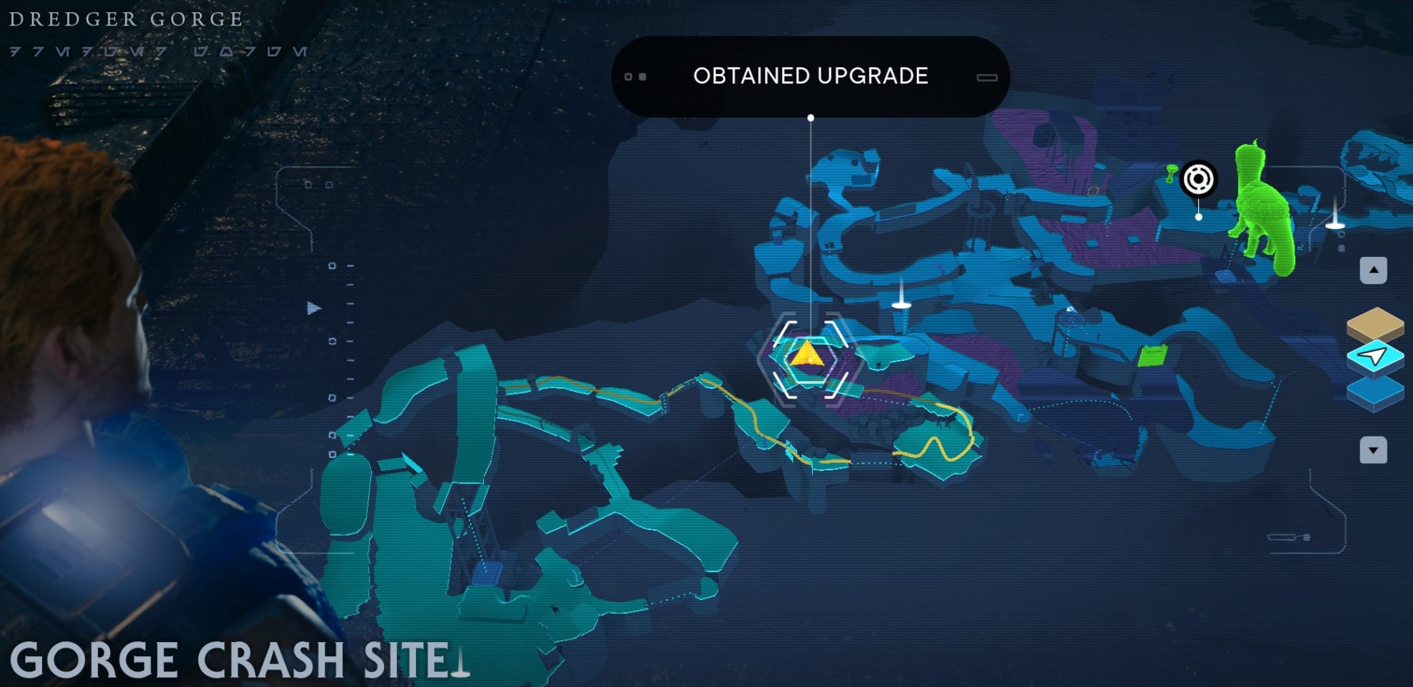 Koboh Skill Point Essence Locations - Gorge Crash Site map