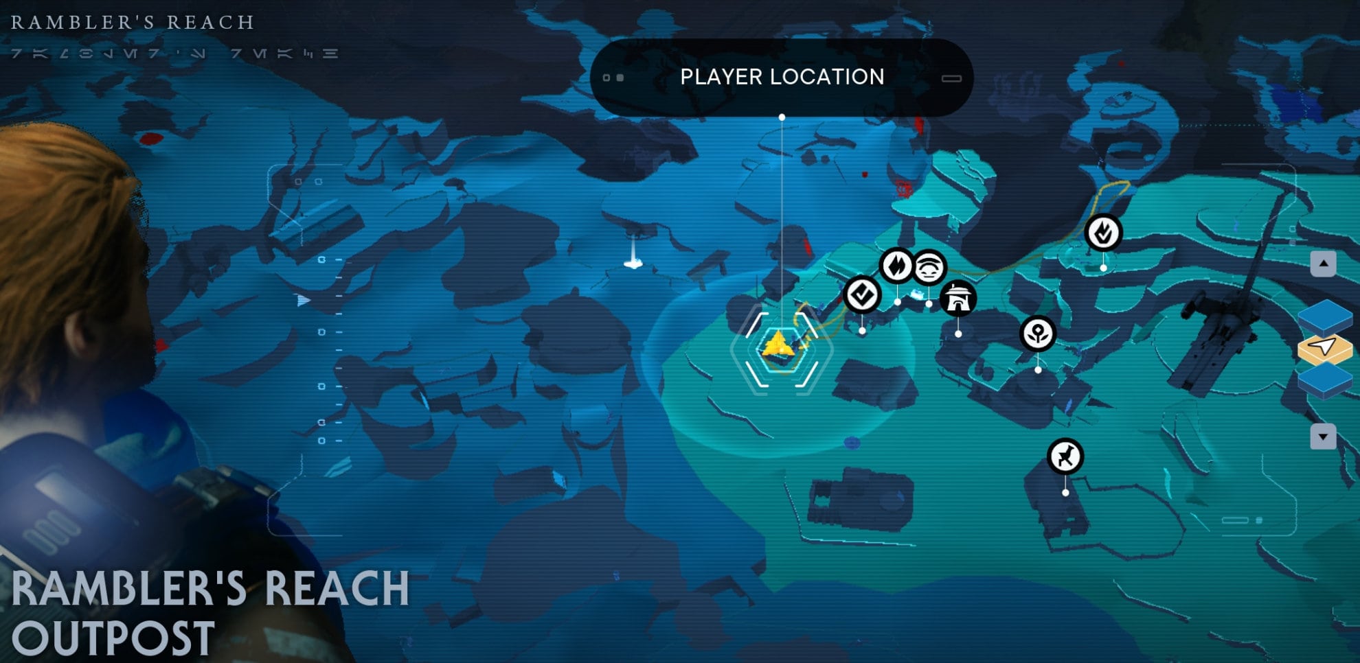 Koboh Skill Point Essence Locations - Rambler's Reach Outpost map