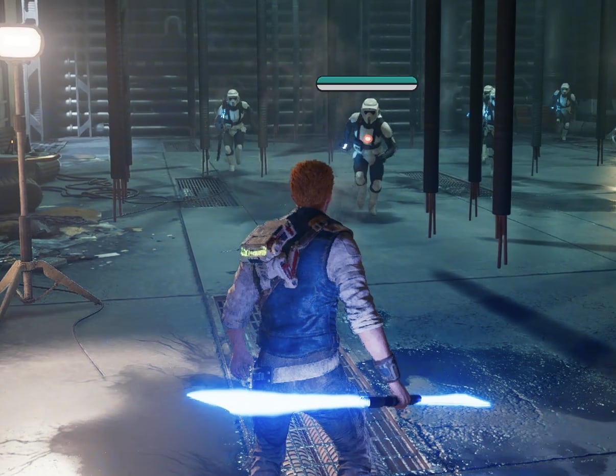 The moment in-game when Cal unlocks the Double-Bladed lightsaber stance in Star Wars Jedi Survivor