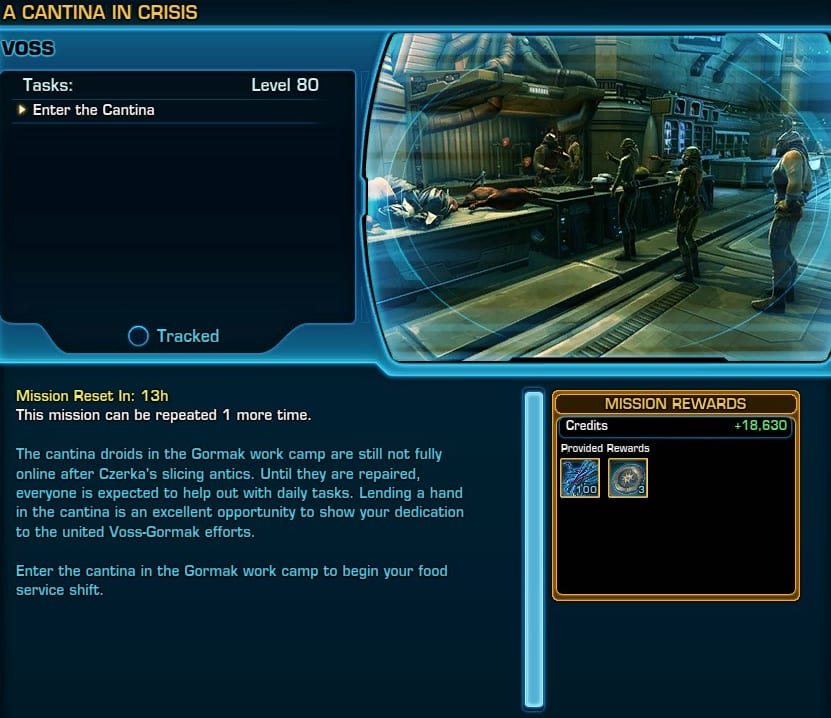 SWTOR Interpreter's Retreat - [DAILY] A Cantina In Crisis description