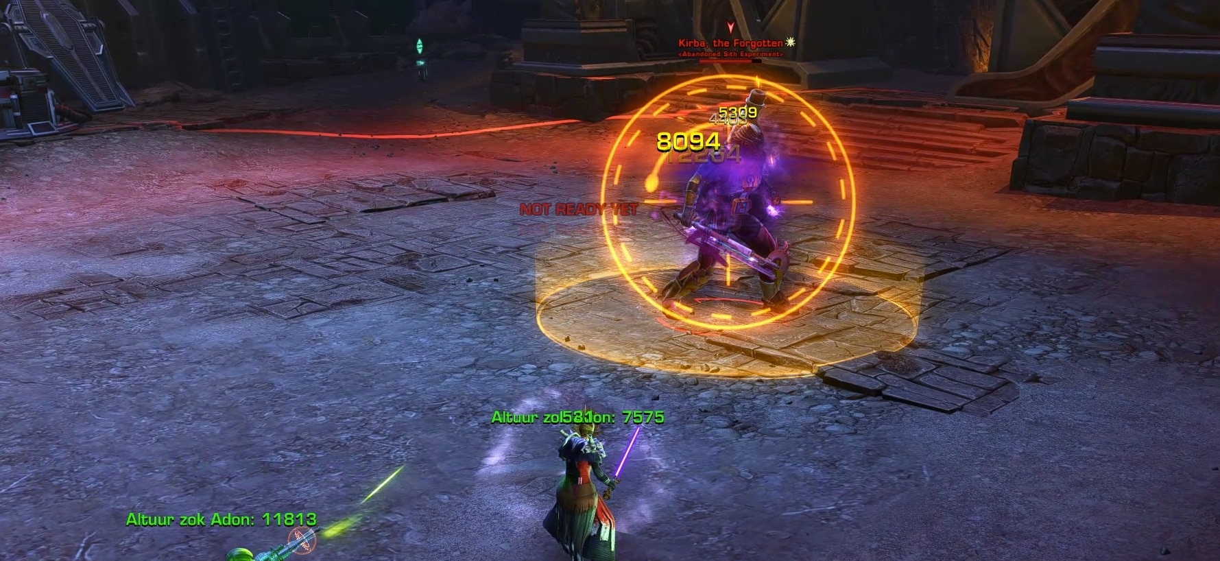 SWTOR Shrine of Silence Flashpoint - Kirba, the Forgotten (Bonus Boss) Mechanics - Blast of Hatred
