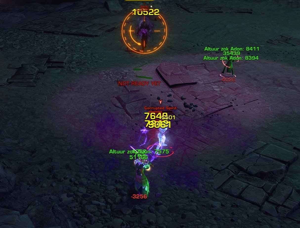SWTOR Shrine of Silence Flashpoint Corrupted Voss Mystics, Rada-Ki and Tem-Su Mechanics - Corrupted Spirit Add