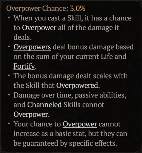 Diablo 4: How to Maximize Your Damage Guide - Overpower bucket